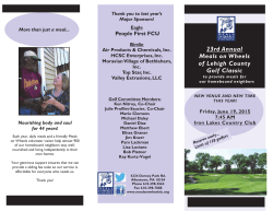 23rd Annual Meals on Wheels of Lehigh County Golf Classic