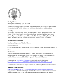 Meeting Minutes Meeting date: Wednesday, April 29 , 2015 The first