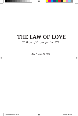 THE LAW OF LOVE - Mission to North America