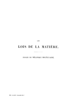 LOIS DE LA MATIÃRE. - IRIS