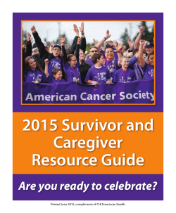 2015 Survivor and Caregiver Resource Guide