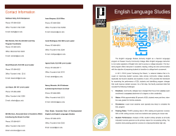 English Language Studies - Passaic County Community College