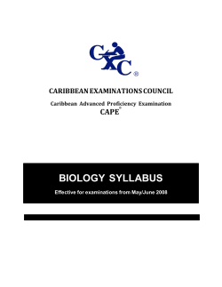 CXC Syllabuses | Caribbean Examinations Council