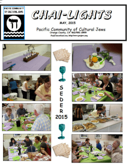 May Newsletter - Pacific Community of Cultural Jews