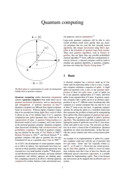 Quantum computing
