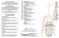View our weekly bulletin: June 14, 2015
