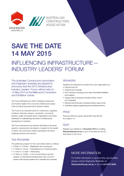 SAVE THE DATE 14 MAY 2015 - Australian Industry Group