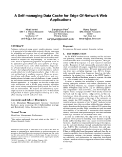 A Self-managing Data Cache for Edge-Of