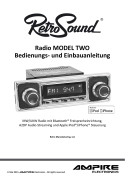 Radio MODEL TWO Bedienungs- und Einbauanleitung