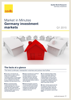 Market in Minutes Germany investment markets