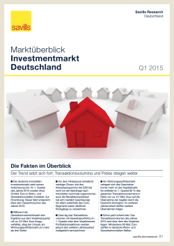 MarktÃ¼berblick Investmentmarkt Deutschland