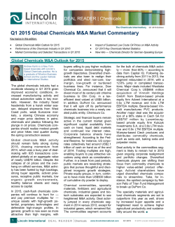 Q1 2015 Chemicals DealReader