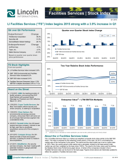 Q1 2015 Facilities Services Stock Index