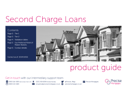 Second Charge Loans product guide