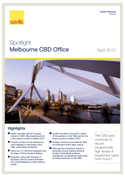 Spotlight Melbourne CBD Office Q1/2015