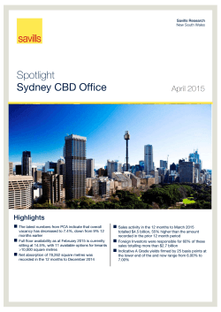 Spotlight Sydney CBD Office Q1/2015