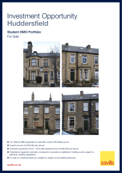 Investment Opportunity Huddersfield