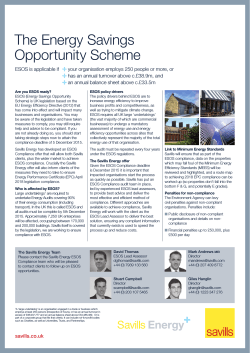 The Energy Savings Opportunity Scheme