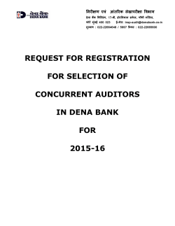 request for registration for selection of concurrent auditors in dena