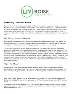 Vista Early Childhood Project - Planning & Development Services
