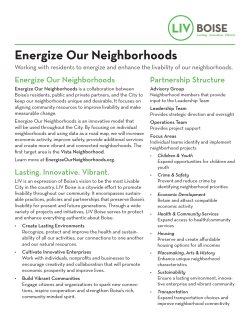 Energize Our Neighborhoods - Planning & Development Services