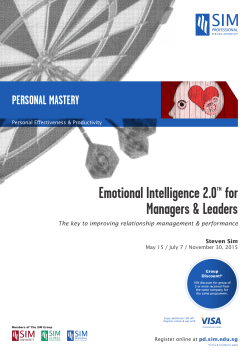 Emotional Intelligence 2.0â¢ for Managers & Leaders