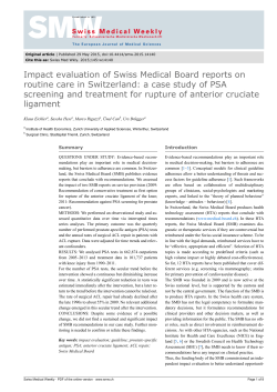 Impact evaluation of Swiss Medical Board reports on routine care in