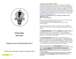 Scholarships 2014-2015 - Peabody Public Schools