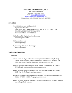 Curriculum Vitae - Peabody College