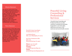 Brochure - Peaceful Living Counseling and Professional Services