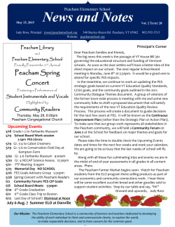 News and Notes - Peacham Elementary School