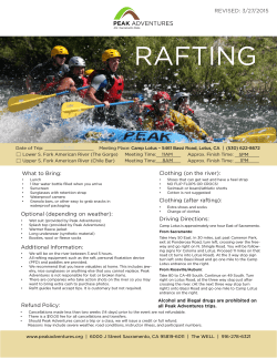 Rafting Checklist
