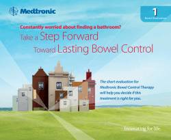 Take a Step Forward Toward Lasting Bowel Control