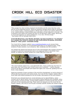 CROOK HILL ECO DISASTER Official Press Release May 2015