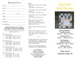 flyer - Pearl Hill Quilts