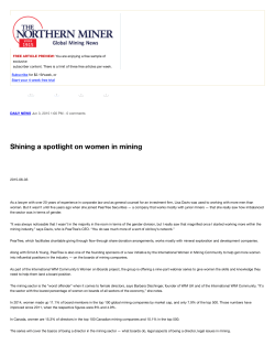 Shining a spotlight on women in mining