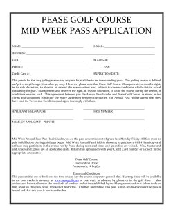 2015 Mid Week Pass Application