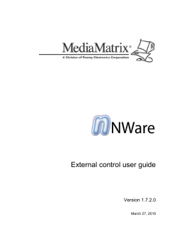 External control user guide
