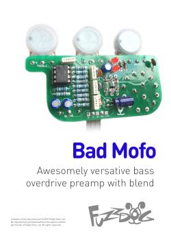 Awesomely versative bass overdrive preamp with blend