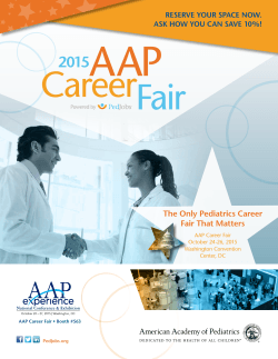 2015 AAP Career Fair Recruiter Brochure
