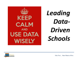 Leading Data- Driven Schools - New Mexico State Department of