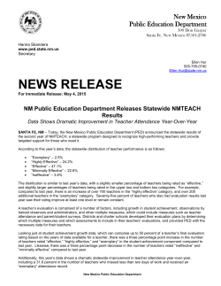 NM Public Education Department Releases Statewide NMTEACH