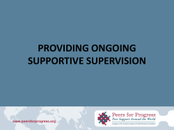 providing ongoing supportive supervision
