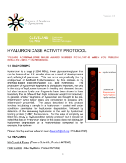 Hyaluronidase Activity Protocol