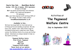 Leaflet - 2015 - Pegswood Welfare Centre