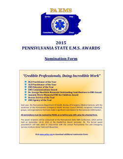2015 PA EMS Awards Nomination Fill-In Form