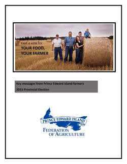 Key messages from Prince Edward Island farmers 2015 Provincial