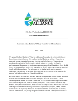 2015 Submission to the Ministerial Advisory Committee on Atlantic