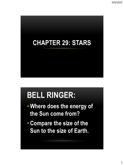 Chapter 29: Stars - Mr. Pelton Science