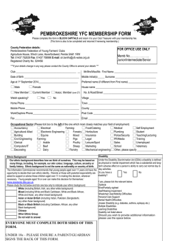 a Membership form